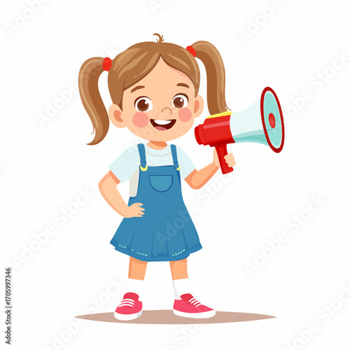 Kind mit Megaphone