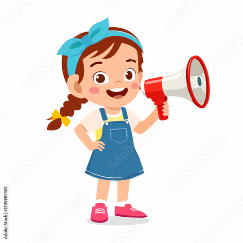 Kind mit Megaphone