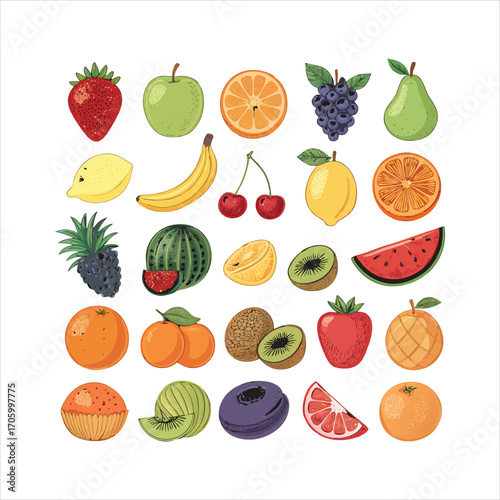 Assorted Fresh Fruits Still Life A Vibrant Collection of Nature's Goodness Beautifully Displayed Delicious and Nutritious Eating