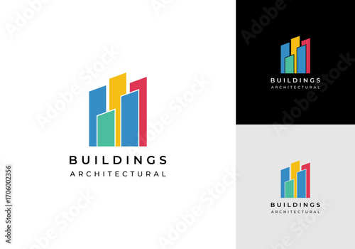 architectural building logo vector illustration