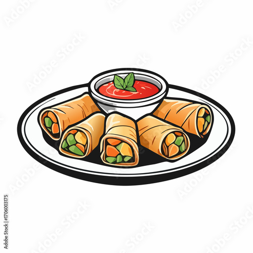 Delicious Spring Rolls with Dipping Sauce A Culinary Delight