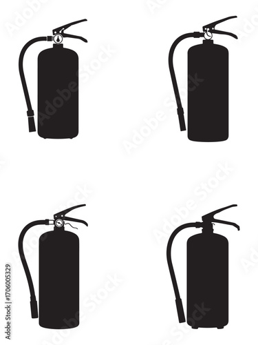 Red fire extinguisher icon isolated on white background