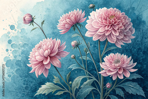 pink flowers background
