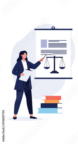 A professional legal expert is presenting a case study of justice and law with detailed evidence.