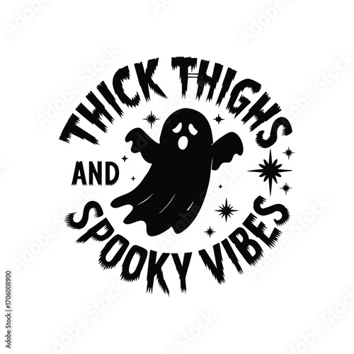 Thick Thighs and Spooky Vibes, halloween silhouette