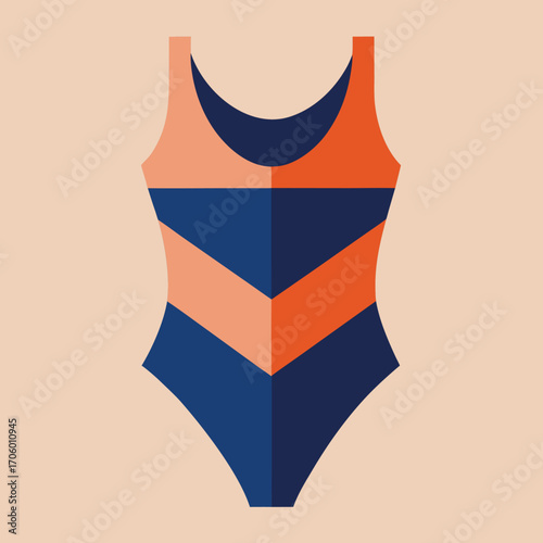 Minimalist vector design featuring modern swimwear silhouettes and clean lines for fashion and lifestyle projects