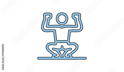 Person doing squats with arms up