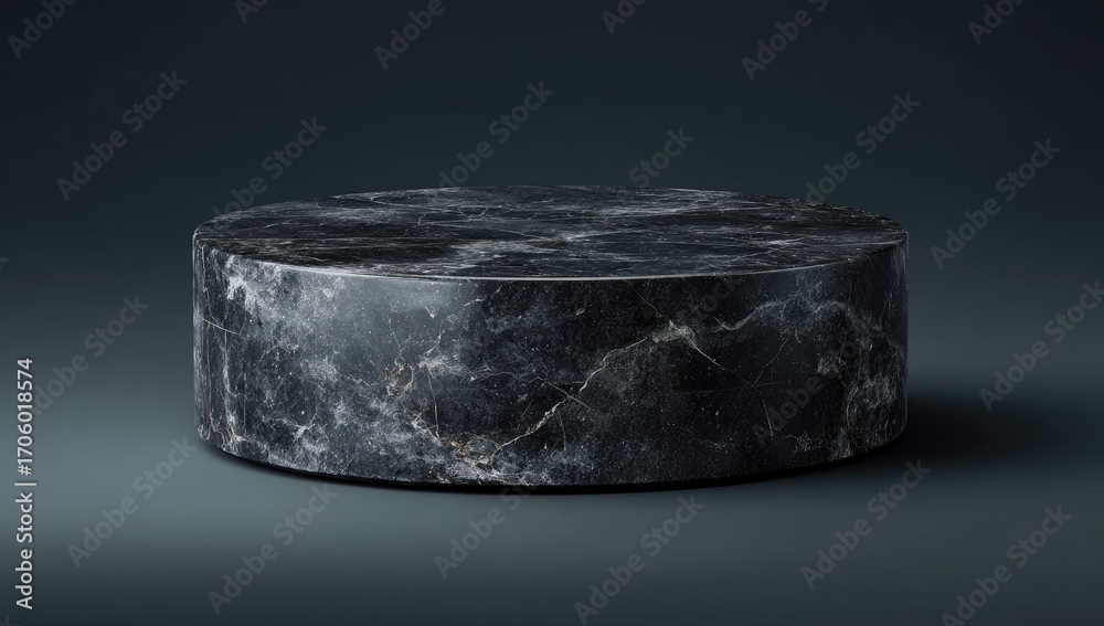 Fototapeta premium Dark Marble Cylinder Pedestal
