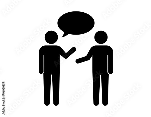 Two figures engaged in a conversation