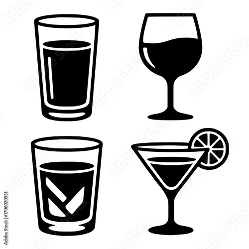 set of drinks