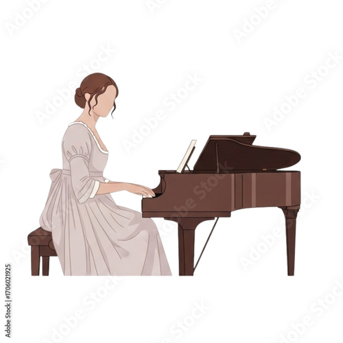 Pride and Prejudice Character Vector Illustration