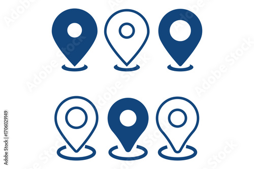 Location pin icons. Location pin icon collection