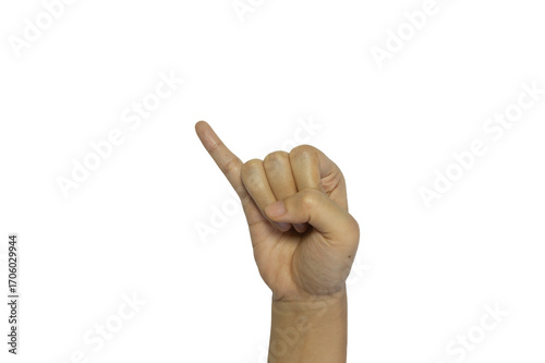 Raised Pinky Finger Gesture PNG with Transparent Backdrop for Digital Composition and Design
