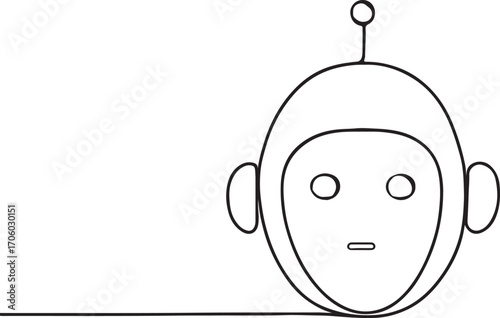 Funny bald man with big eyes and a smile, a cartoon vector illustration of a 3D character