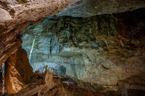 The Frasassi Caves are underground karst caves located in the municipality of Genga, in the province of Ancona, within the Gola della Rossa and Frasassi Regional Natural Park.