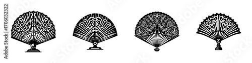 Modern Minimalist Fan Icon, Flat Silhouette of an Electric Appliance Vector for Home and Interior Illustration Design