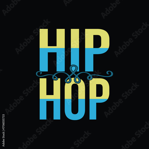Black t-shirt with hip hop text graphic, black shirt Art & Illustration