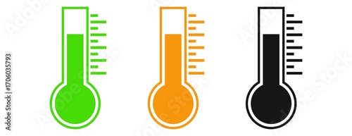 Flat Temperature Gauge Symbols