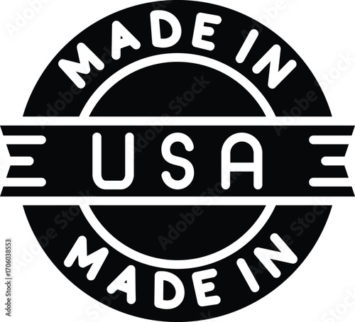 Made in USA Badge and Label Collection – Vector American Emblem Set