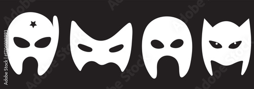 Mask superhero. Carnival mask icon. Vector