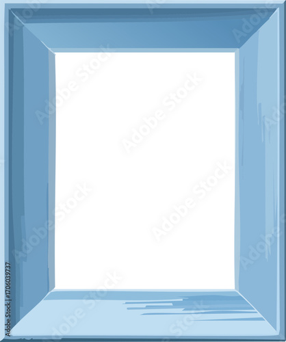 Blue Picture Frame Isolated...
