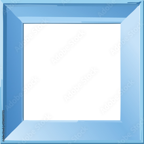 Blue Picture Frame Isolated...