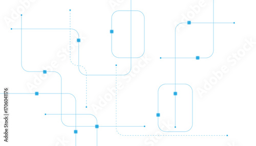 vectors Abstract connecting lines and dots., Social networking, network connection and global communication technology background