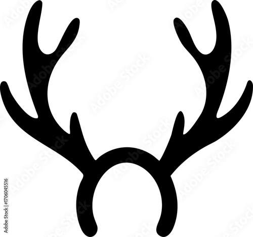deer antlers, deer head silhouette, black deer horns, deer antler icon, deer head icon, deer logo, wildlife icon, nature icon