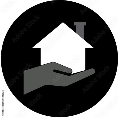 home icon on a white background..AI