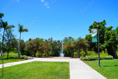Sarasota, Florida USA - Sep 15, 2025: the Building of University of South Florida Sarasota Manatee campus