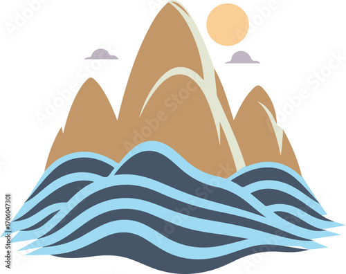 Sapa vietnam clipart logo vector white background .