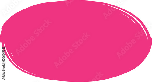 a vibrant pink circle with glossy surface reflecting light