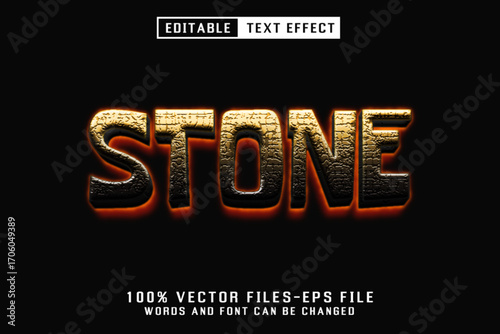 Stone 3d Text - Editable Text Effect