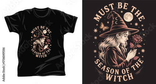 Witchcraft graphic vector t shirt design print.
