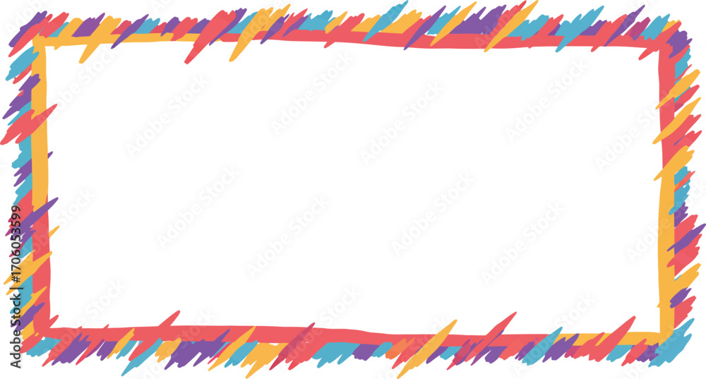 Obraz premium a colorful frame with vibrant lines surrounding empty space