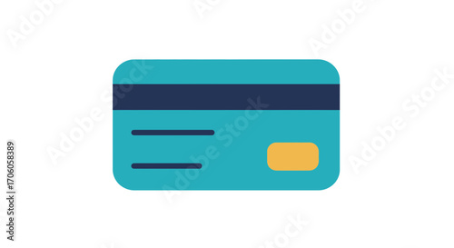 Convenient turquoise payment card for quick and easy purchases and secure online transactions today