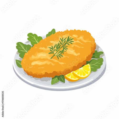 Schnitzel auf einem Teller