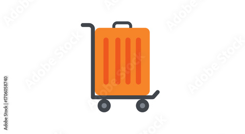 Stylish luggage cart ready for travel adventures or airport convenience and effortless mobility