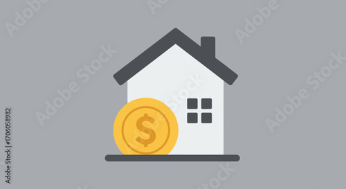 House with Dollar Coin
