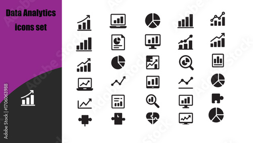 Data Analytics icons set