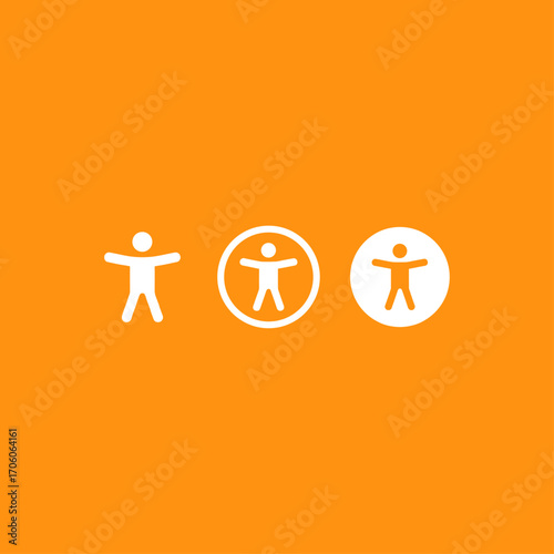 Accessibility icon logo flat vector design