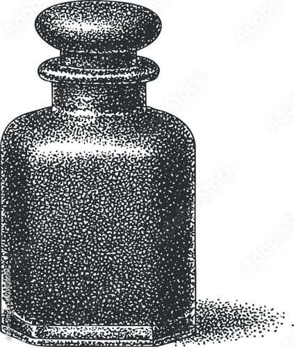 Vintage glass bottle with an elegant shape and decorative design, ideal for home decor.