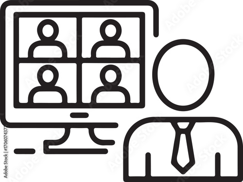 Online meeting with video conferencing and remote team collaboration