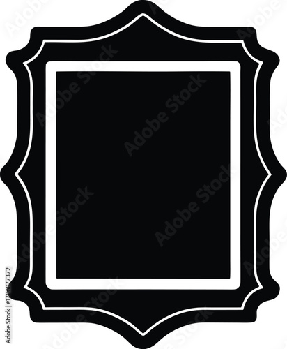Wooden frame vector icon.
