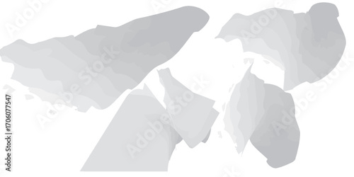 Textured light gray torn paper fragments with rough edges and subtle shading.