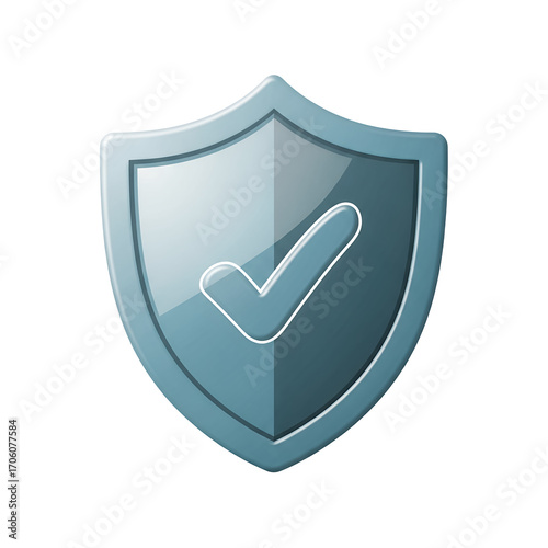 Shield with Checkmark Icon Security Protection Safety Assurance Trust Verified Safe Guarantee Concept Vector Illustration