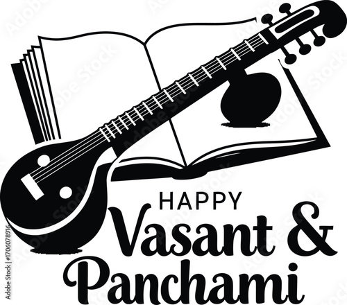Happy Vasant Panchami Festival Vector Design .