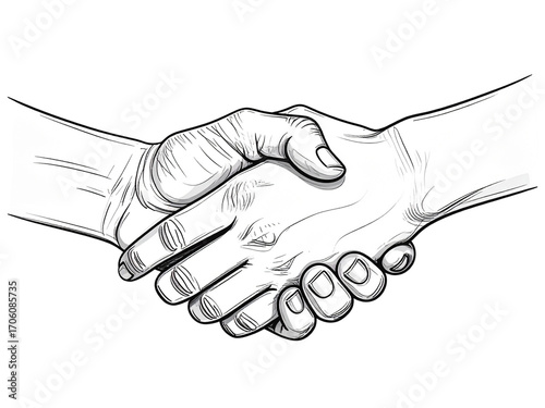 hand shake vector illustration