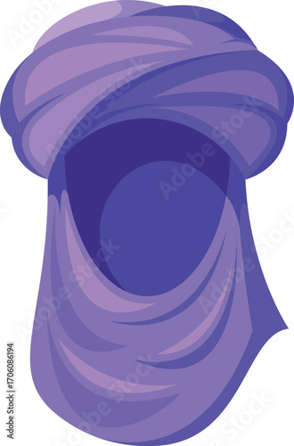 Turban oriental cultures headdress vector illustration