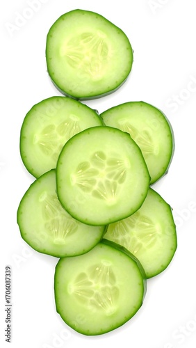 Stack of cucumber slices